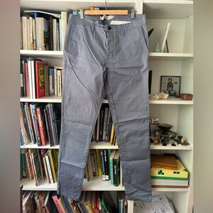 Topman mens pants, stretch skinny, blue/gray 36/34